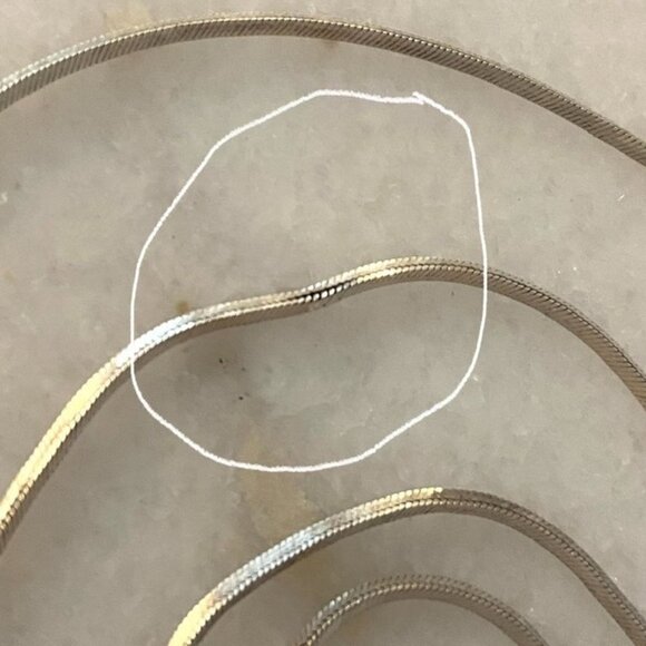 Sterling Silver 925 Italy 30" Three Sided Triangular Snake Chain Necklace 10.16g - Picture 5 of 15